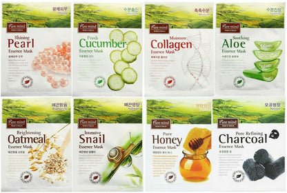 Pure Mind - Korea Essence Mask 23ml [Box of 10 Sheets] **Pick Your Flavors**