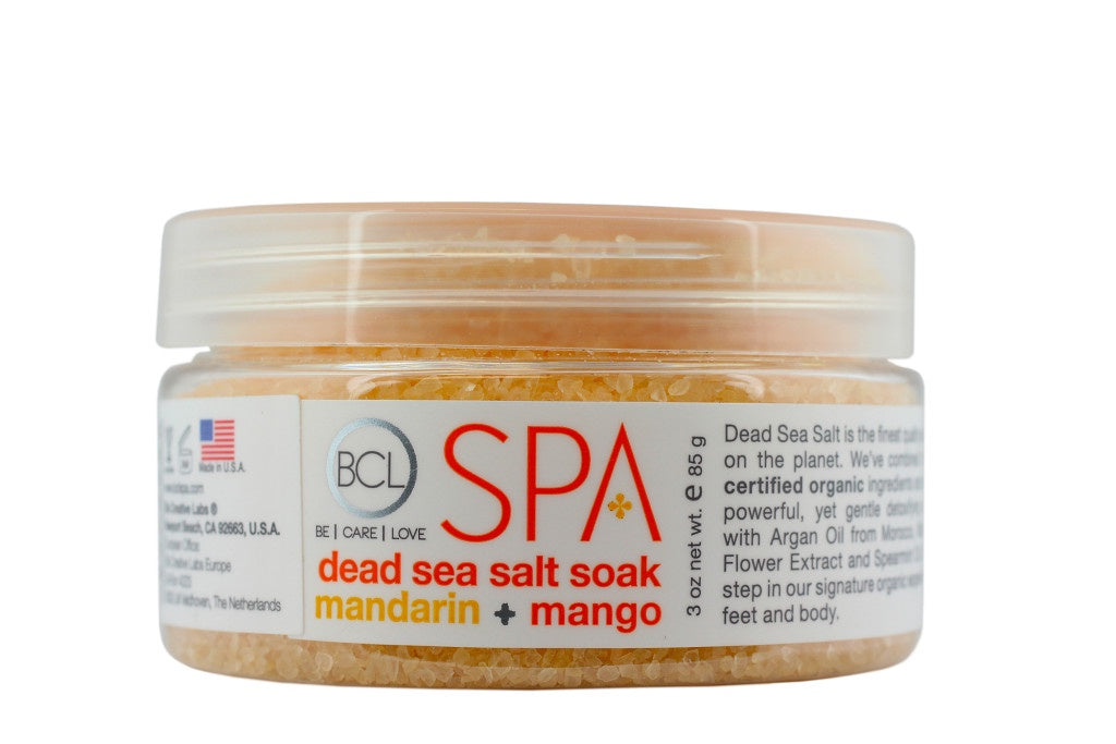 BCL SPA Dead Sea Salt Soak Mandarin + Mango 3oz-Beauty Zone Nail Supply