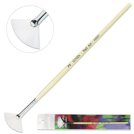 ART#2 GINZA BRUSH FAN WHITE H02-Beauty Zone Nail Supply