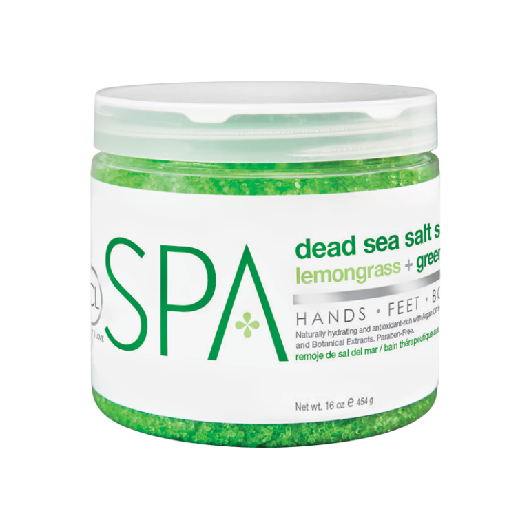 BCL SPA Dead Sea Salt Soak Lemongrass + Green Tea 16oz-Beauty Zone Nail Supply