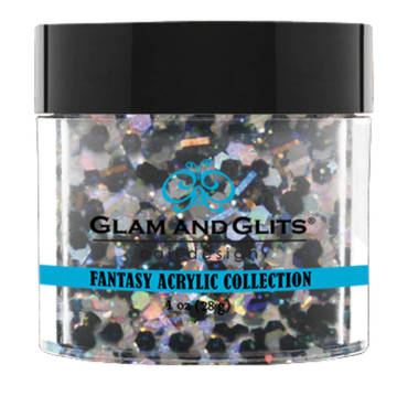 Glam & Glits Fantasy Acrylic (Glitter) 1 oz Black Sabbath- FAC522-Beauty Zone Nail Supply