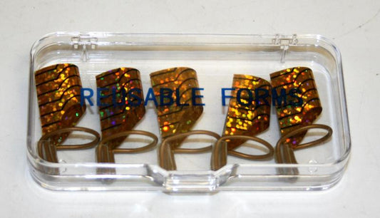 Reusable nail form gold #9265-Beauty Zone Nail Supply