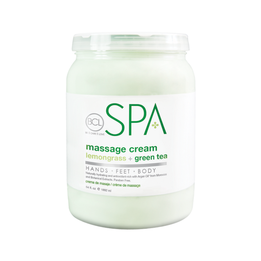 BCL SPA Massage Cream Lemongrass + Green Tea 64oz-Beauty Zone Nail Supply
