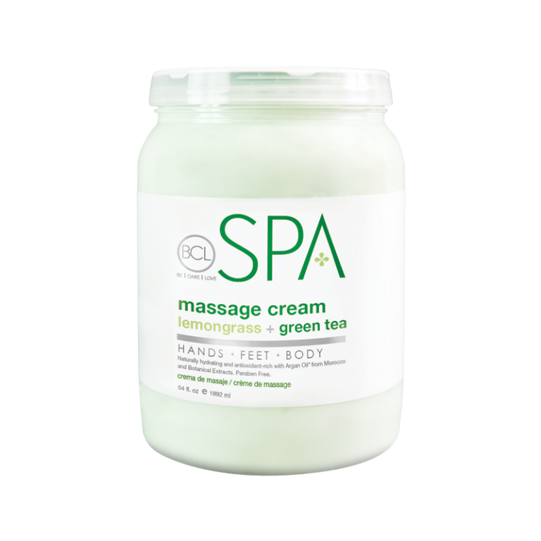 BCL SPA Massage Cream Lemongrass + Green Tea 64oz-Beauty Zone Nail Supply