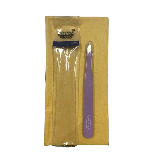 Pro-Tweeze Purple Stainless Steel Slant Tip-Beauty Zone Nail Supply