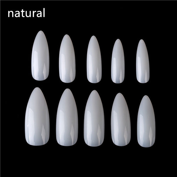 100pcs/box Almond Fake Nails Clear/Natural Full Cover With Box-Beauty Zone Nail Supply
