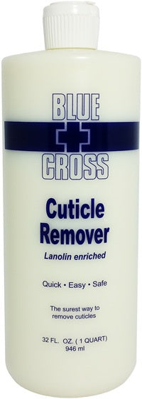 Blue Cross Cuticle Remover Lanolin Enriched 32OZ-Beauty Zone Nail Supply