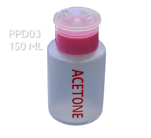 Acetone Plastic Pump Dispenser Empty Bottle 150 ml / 5 fl. oz #PPD03