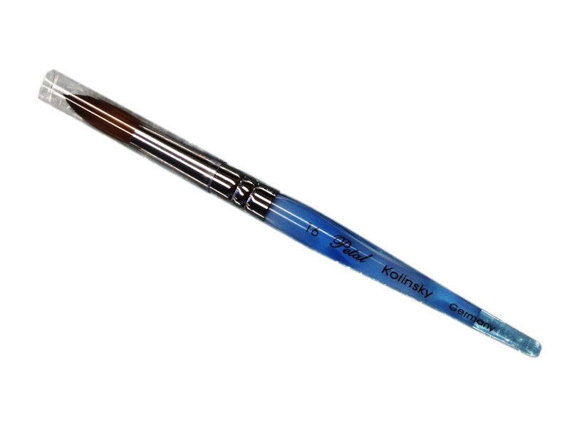 Petal kolinsky acrylic nail brush blue marble size 16 - BeautyzoneNailSupply