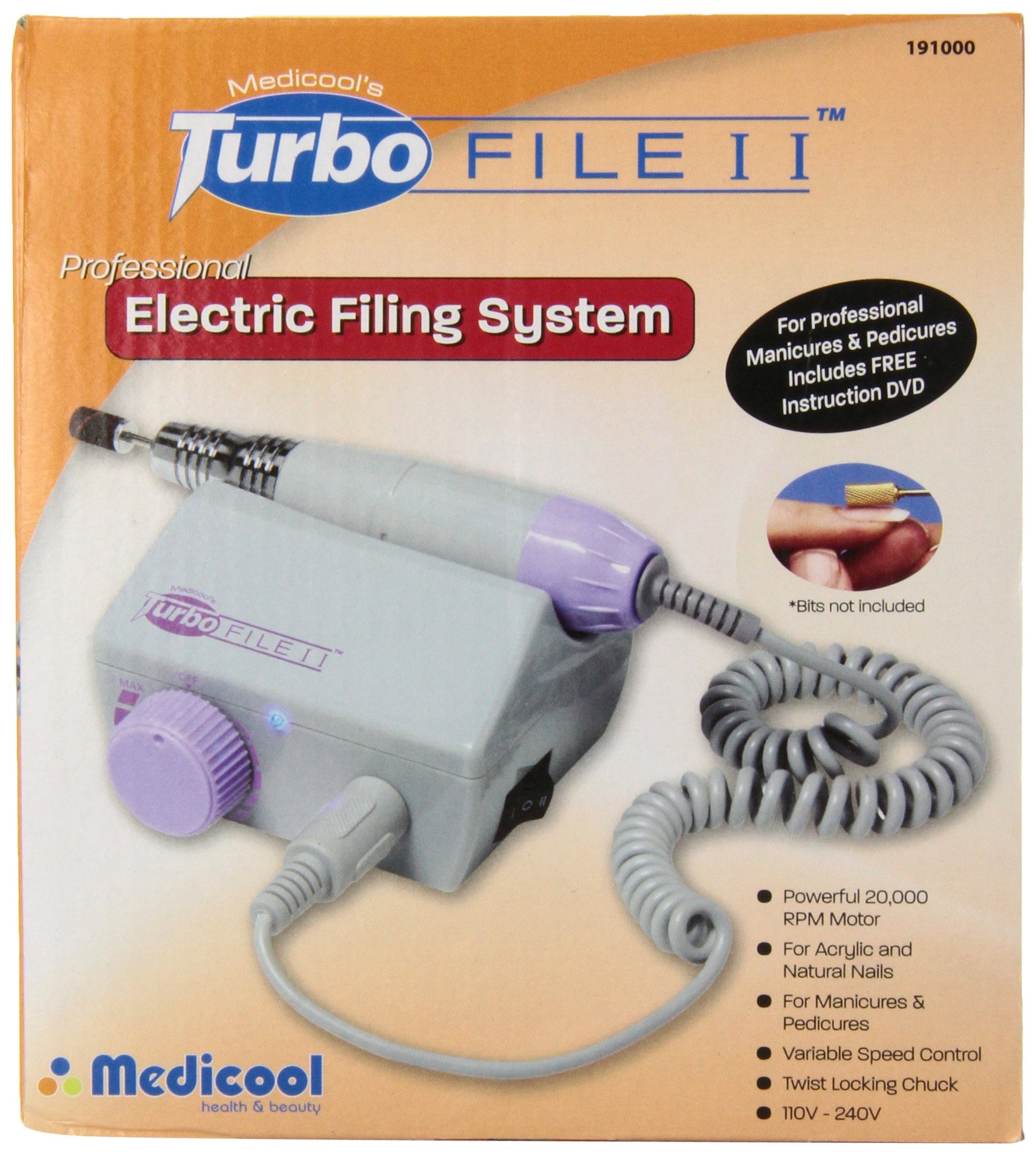 Medicool Turbo File II Professional Electric Filing-Beauty Zone Nail Supply