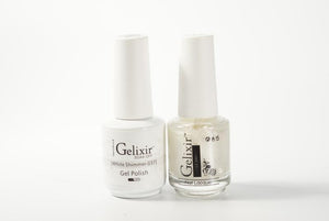 Gelixir Duo Gel & Lacquer White Shimmer 1 PK #037-Beauty Zone Nail Supply