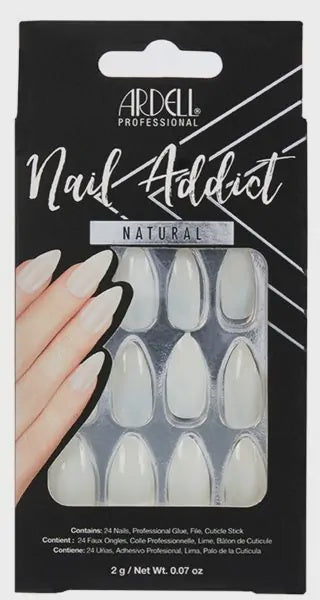 Ardell Press-on Nails Nail Addict Natural Stiletto #63822