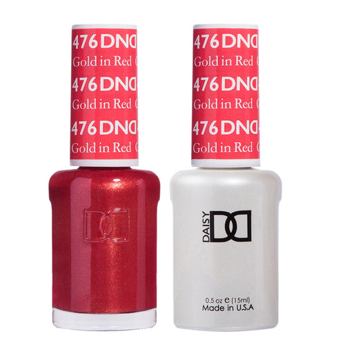 DND Duo Gel & Lacquer Gold In Red #476-Beauty Zone Nail Supply