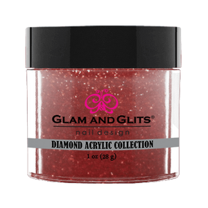 Glam & Glits Diamond Acrylic (Shimmer) 1 oz Ruby Red - DAC89-Beauty Zone Nail Supply
