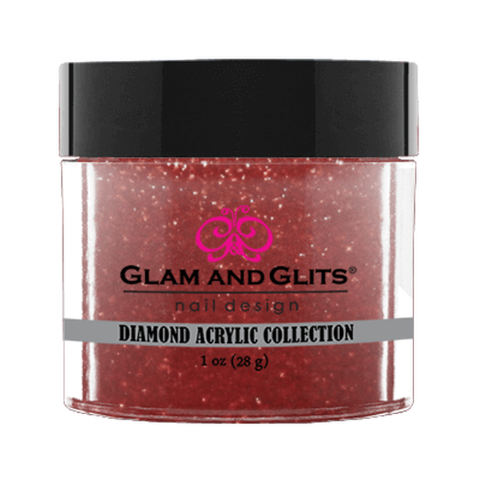 Glam & Glits Diamond Acrylic (Shimmer) 1 oz Ruby Red - DAC89-Beauty Zone Nail Supply