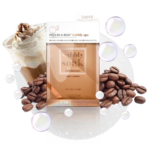 Voesh O2 Bubbly Spa Caffe Macchiato Box 50 Set-Beauty Zone Nail Supply