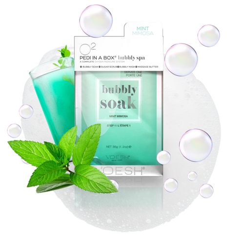 Voesh 4 in 1 Step O2 Bubbly Spa Mint Mimosa Box 50 Set
