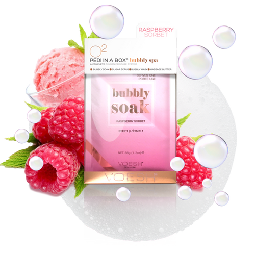 Voesh O2 Bubbly Spa Raspberry Sorbet Box 50 Set-Beauty Zone Nail Supply