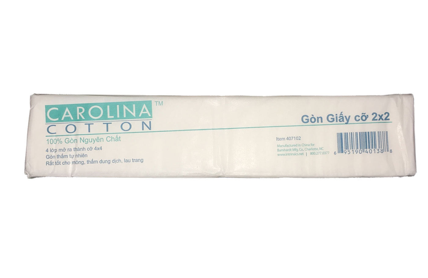 Carolina Esthetic Wipe 2x2 200/sleeve #407104-Beauty Zone Nail Supply