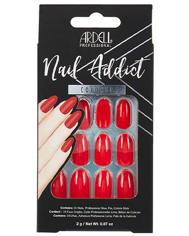 Ardell Press-on Nails Nail Addict Solid Cherry Red #66439