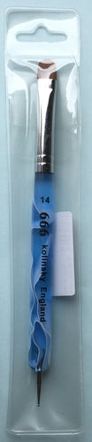 666 french brush blue mable w/tool size 14 - BeautyzoneNailSupply