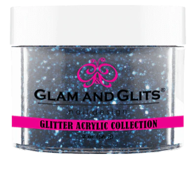 Glam & Glits Glitter Acrylic Powder (Glitter) 2 oz Western Blue - GAC01-Beauty Zone Nail Supply