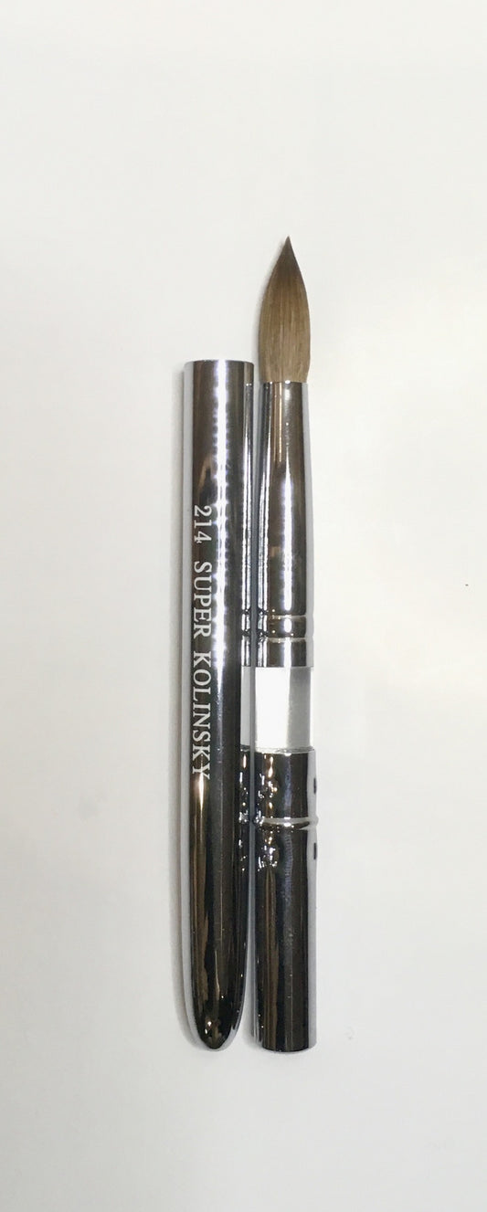 Super Silver Kolinsky 214 Size 14-Beauty Zone Nail Supply