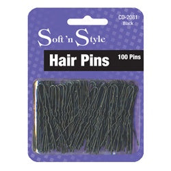 2" HAIR PINS BLACK-Beauty Zone Nail Supply