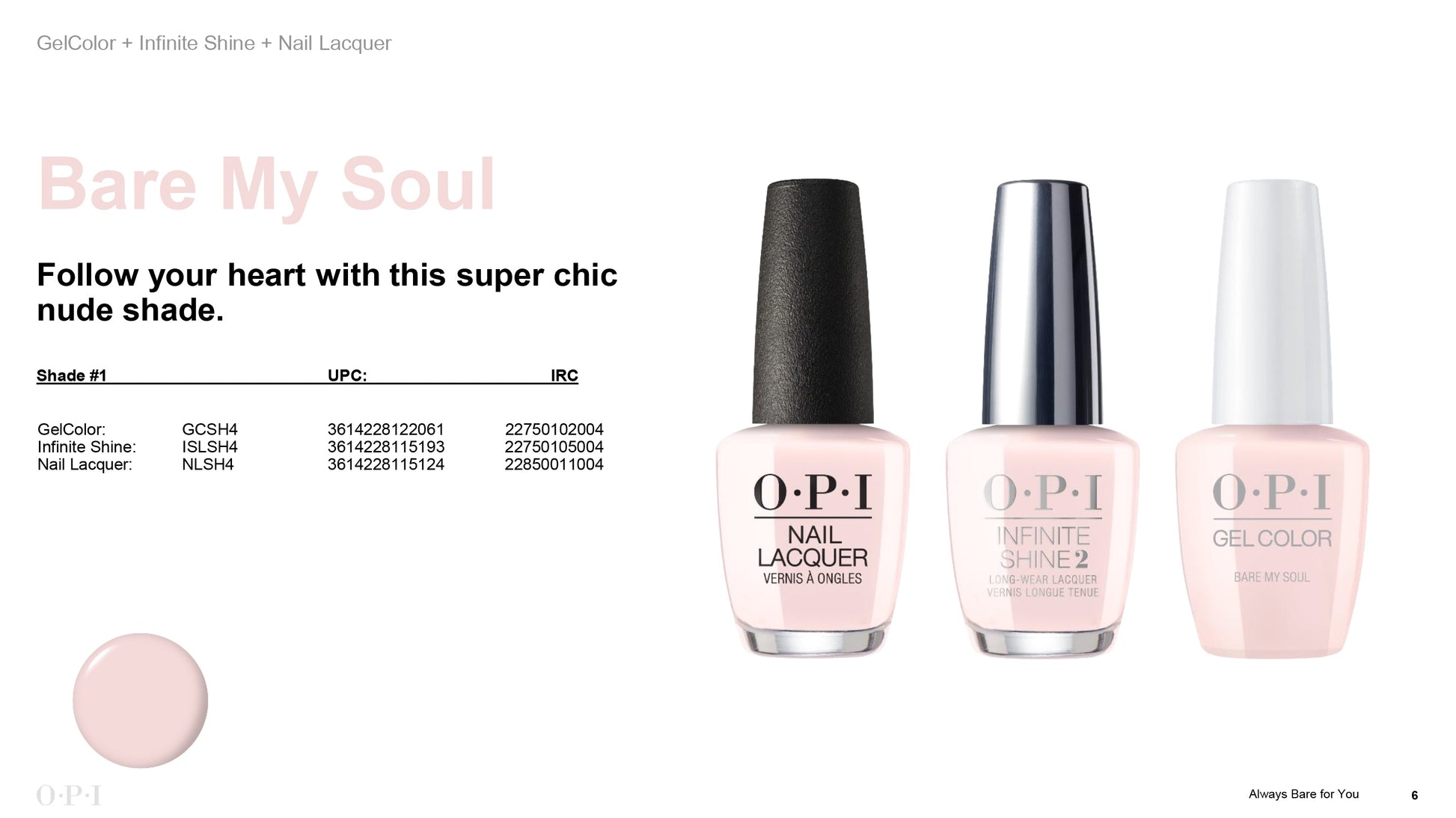 OPI Bare My Soul #NLSH4-Beauty Zone Nail Supply
