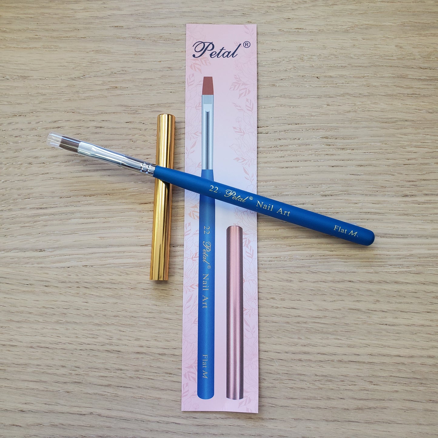 #22 Petal Nail Art Brush Flat With Cap-Beauty Zone Nail Supply