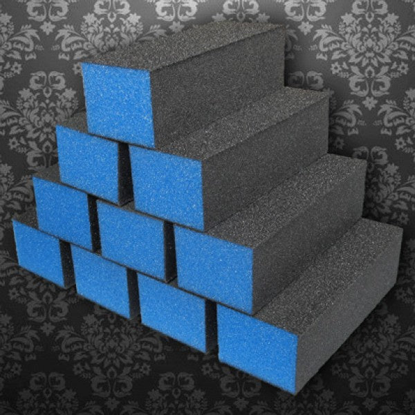 D03 Dixon buffer 3 way Blue Black grit 100/180 500 pc-Beauty Zone Nail Supply