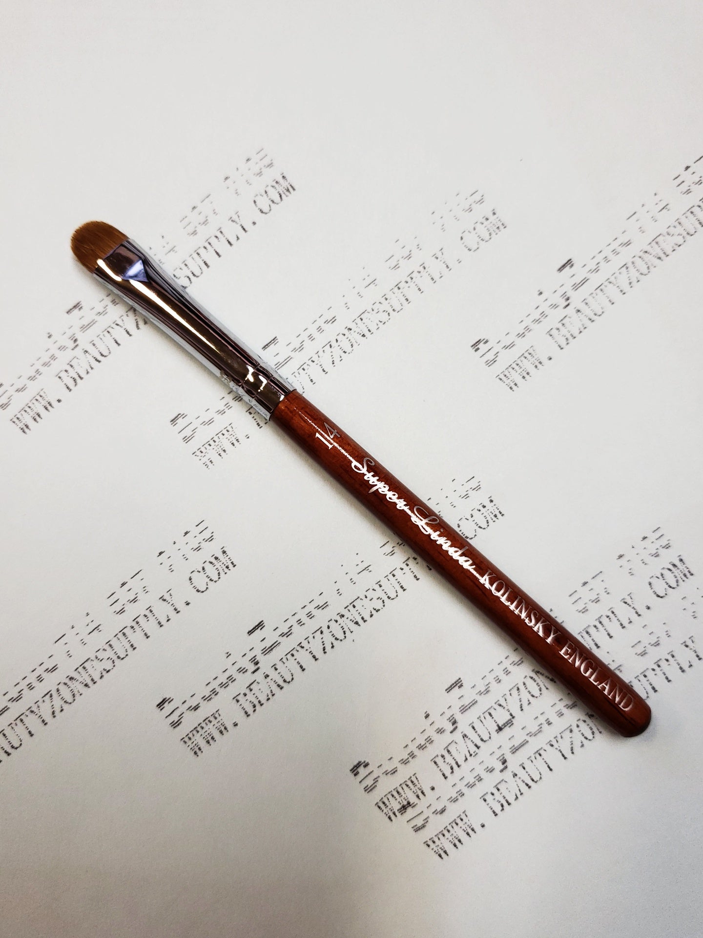 Super Linda French Nail Brush Brown Size 14 - BeautyzoneNailSupply