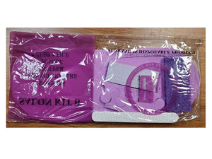Red Pedicure Kit 5 (Pumice-Buffer-File-Toe-Slipper) #R15-Beauty Zone Nail Supply