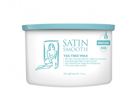 Satin Smooth Tea Tree Wax #Ssw14Ttg-Beauty Zone Nail Supply