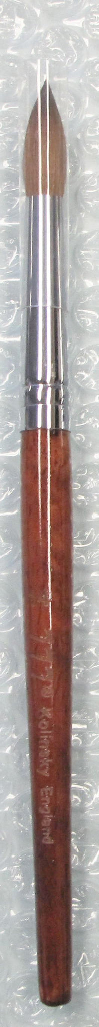 Petal Kolinsky Red Wood Handle Acrylic Nail Brush (Crimped) - Size #14