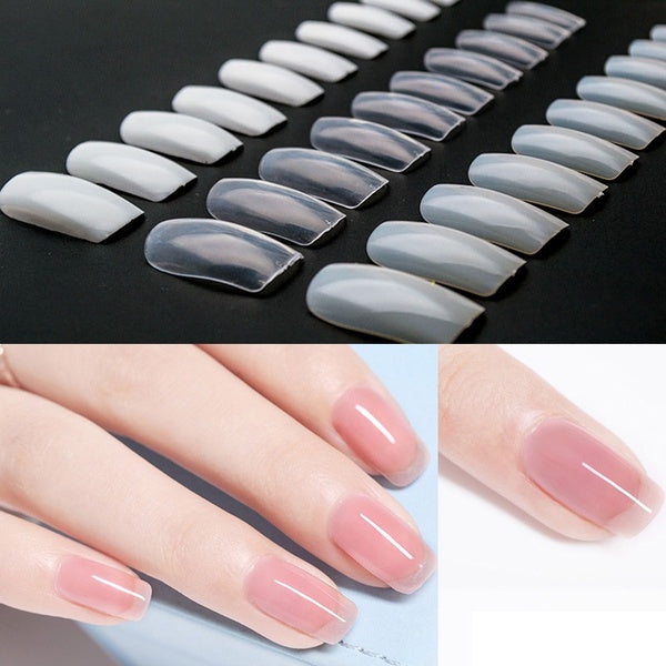 100pcs/box 3D False Nails Tips Half Cover Square Head False Fake Nails w/ box-Beauty Zone Nail Supply