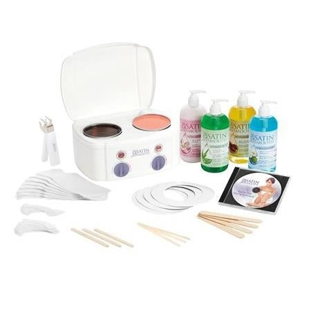 SATIN SMOOTH DOUBLE WAX KIT #SSW08CKIT-Beauty Zone Nail Supply