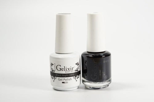 Gelixir Duo Gel & Lacquer Black Night 1 PK #089-Beauty Zone Nail Supply