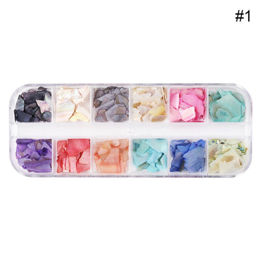 3D Nail Art Decorations Seashell Abalone Slices Mixed Size Holographic Paillette-Beauty Zone Nail Supply