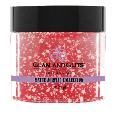 Glam & Glits Matte Acrylic Powder 1 oz Candy Cane-MAT613-Beauty Zone Nail Supply