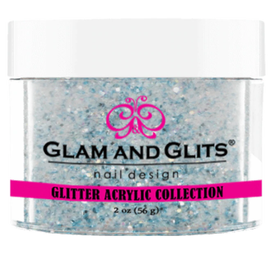 Glam & Glits Glitter Acrylic Powder (Glitter) 2 oz Blue Jewel - GAC02-Beauty Zone Nail Supply