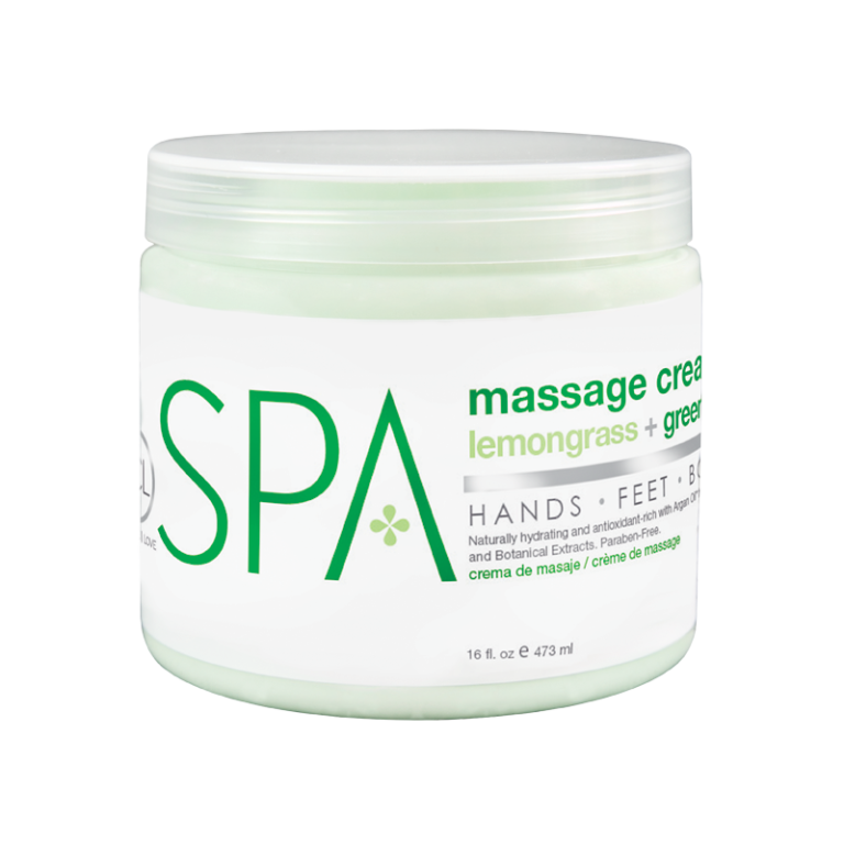 BCL SPA Massage Cream Lemongrass + Green Tea 16oz-Beauty Zone Nail Supply