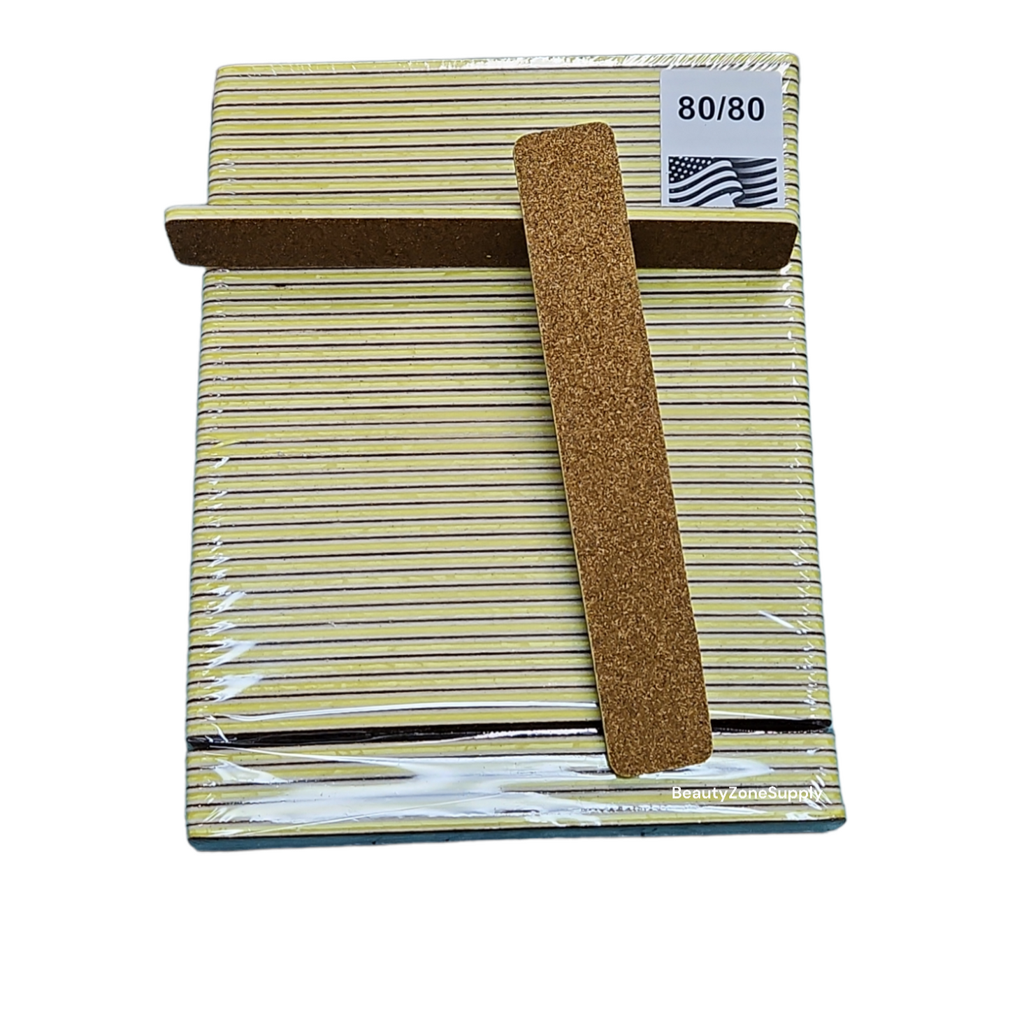 Nail File Jumbo 80/80 Garnet Brown 50 pcs USA #F733