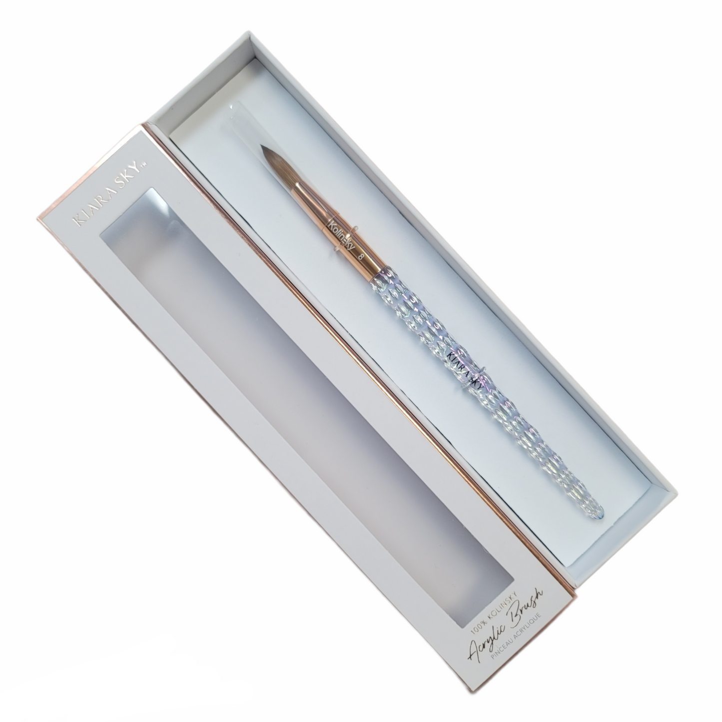 Kiara Sky Acrylic Nail Brush Kolinsky size 08