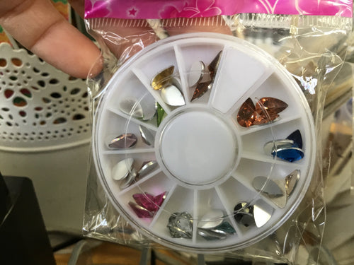 Rhinestone Drop Shape Mix Wheel-Beauty Zone Nail Supply