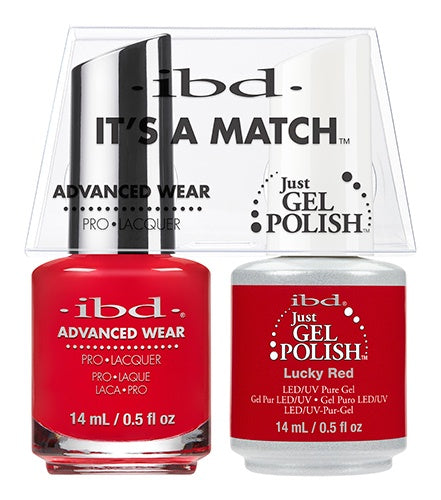 ibd Advanced Wear Color Duo Lucky Red 1 PK-Beauty Zone Nail Supply