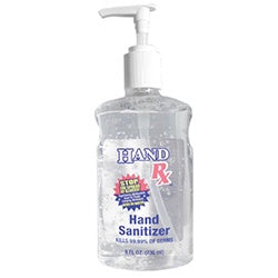 Hand Sanitizer Rx with Pump 8 oz 148P-Beauty Zone Nail Supply