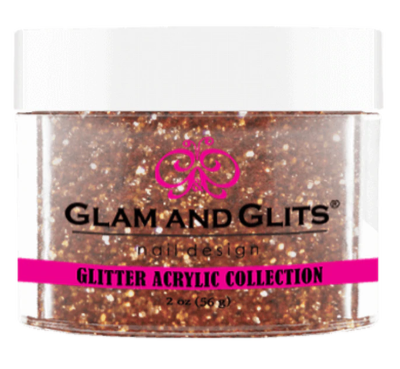 Glam & Glits Glitter Acrylic Powder (Glitter) 2 oz Penny Copper - GAC18-Beauty Zone Nail Supply