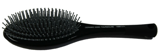 IB 1920 BLK CERAMIC OVAL PADDLE PIN BRUSH-Beauty Zone Nail Supply