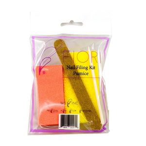 Fiori Pedicure Kit 4 (Pumice-Buffer-File-Pusher) #W19-Beauty Zone Nail Supply